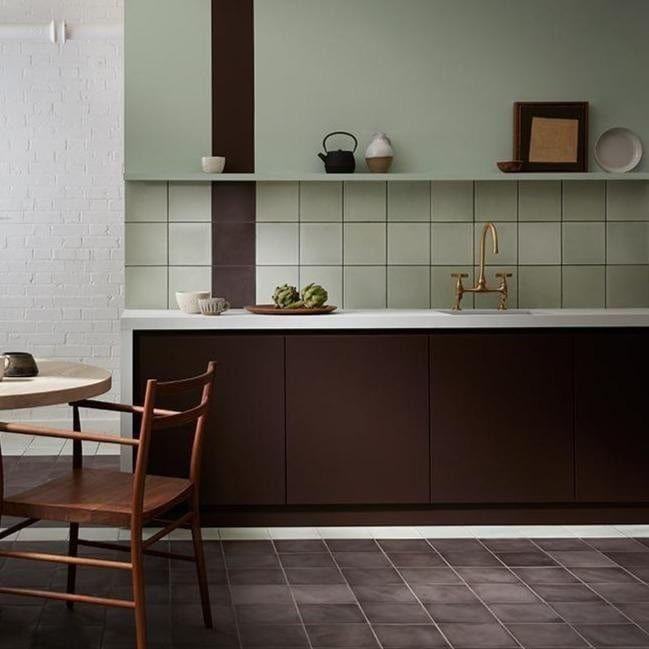Little Greene Purple Brown Square Tile