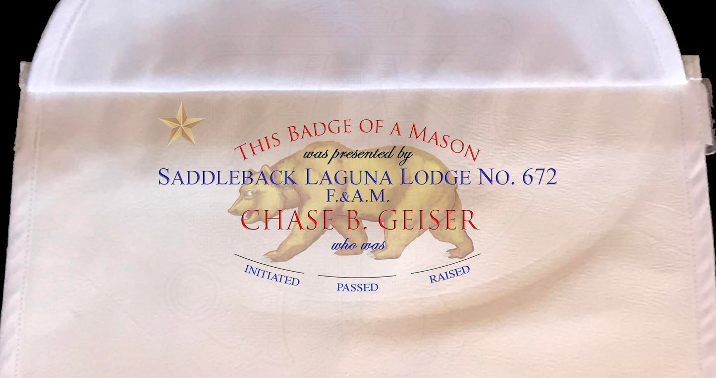 Plain White Member's Apron - Square