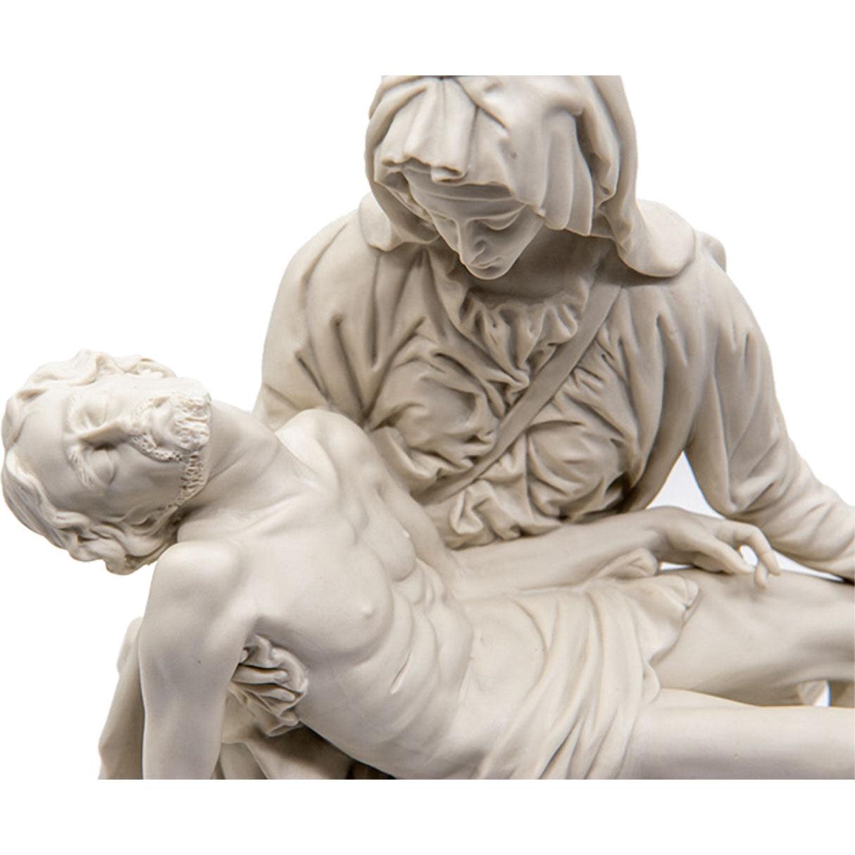 Piet¨¤ di Michelangelo bisquit in porcellana di Capodimonte con campana di vetro