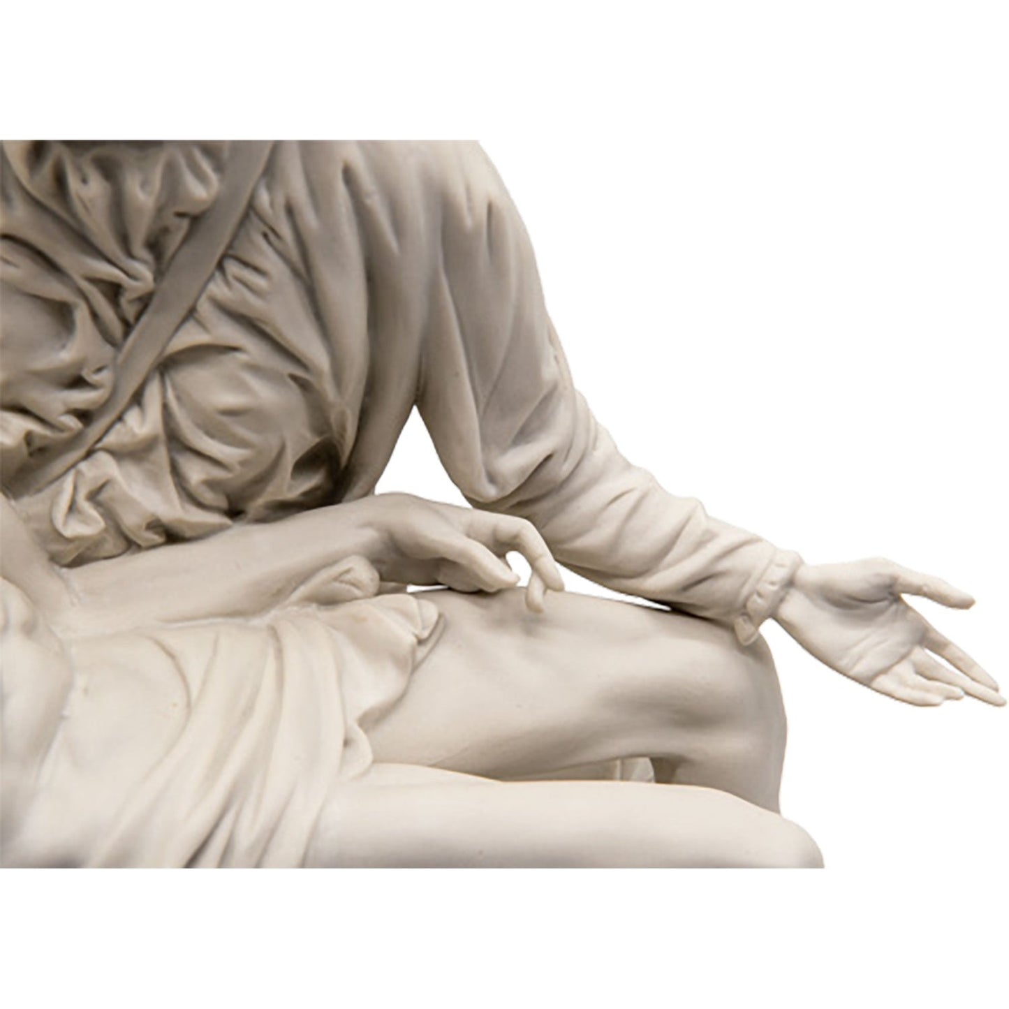 Piet¨¤ di Michelangelo bisquit in porcellana di Capodimonte con campana di vetro