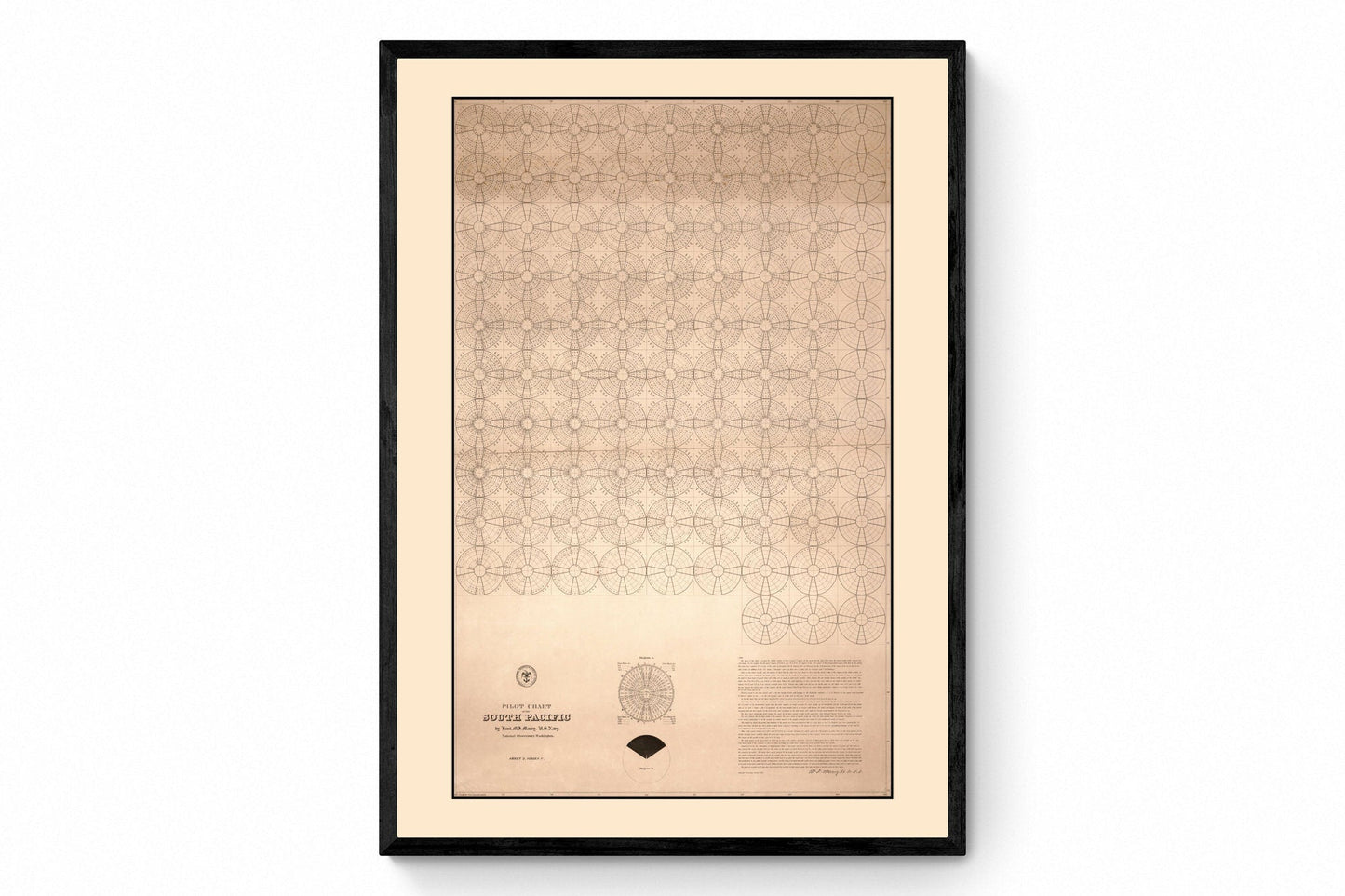 Pilot Chart of the South Pacific dated 1851