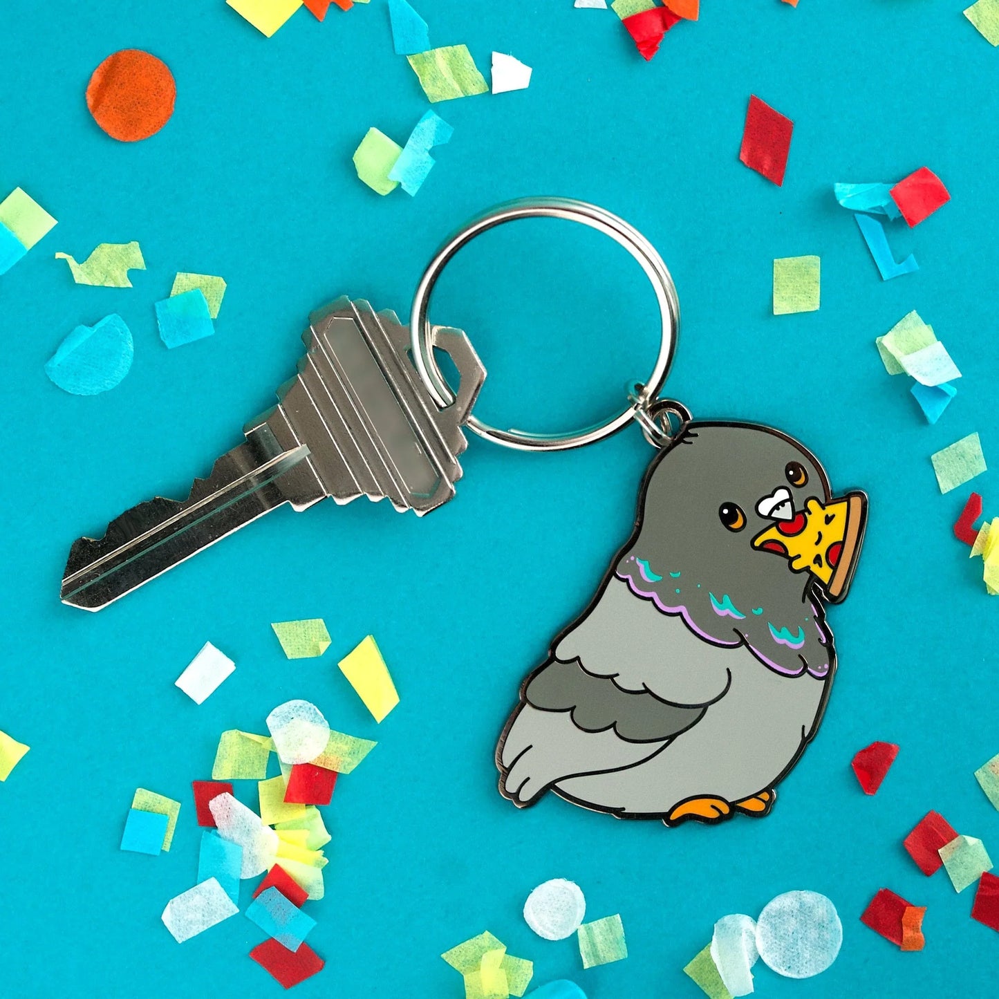 Pizza Pigeon Keychain