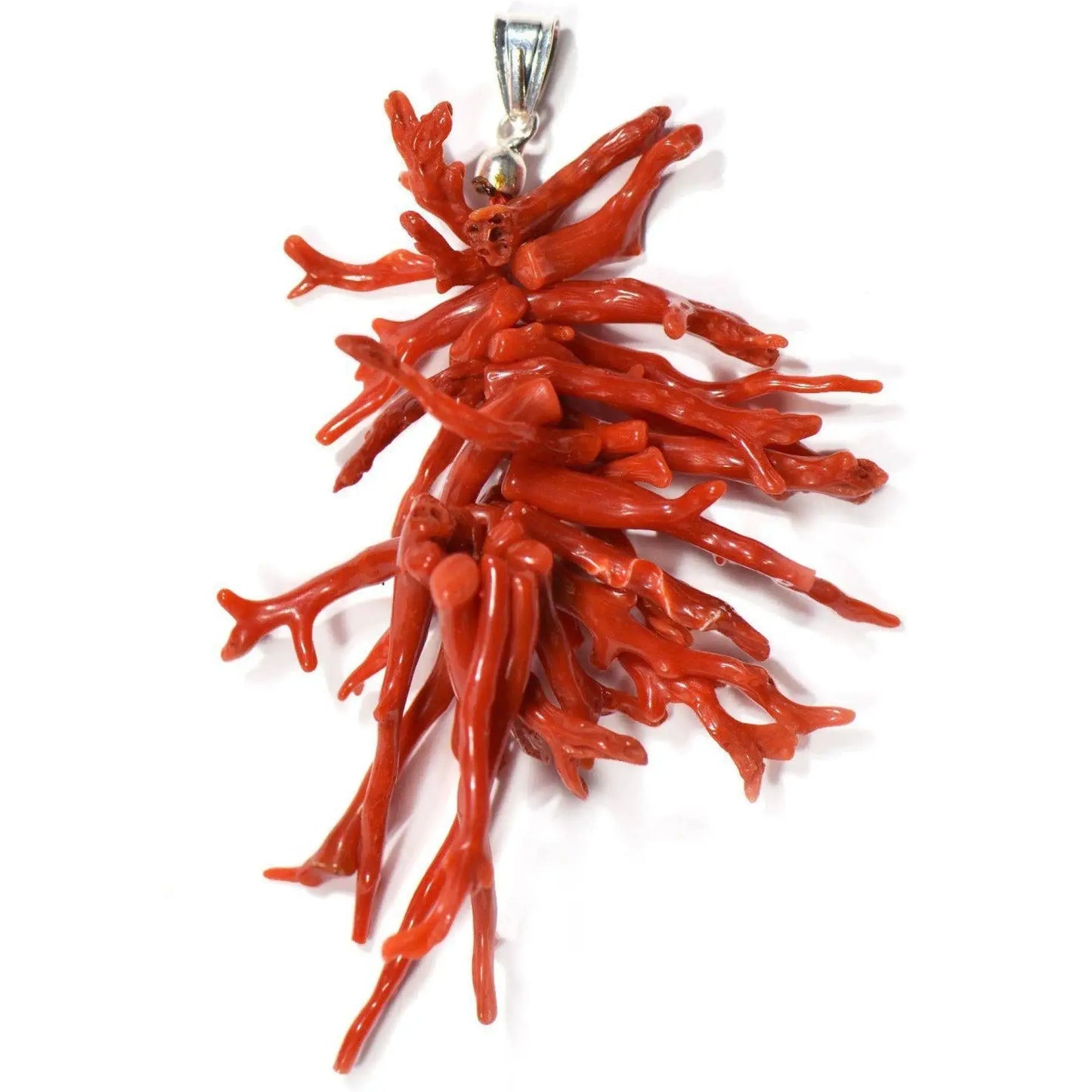 Ciondolo Rami - Corallo rosso ed Argento 925