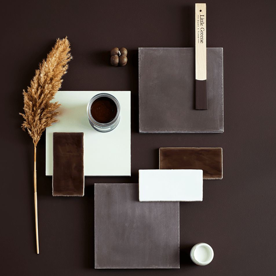 Little Greene Purple Brown Square Tile
