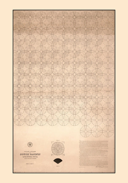 Pilot Chart of the South Pacific dated 1851