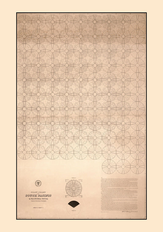 Pilot Chart of the South Pacific dated 1851