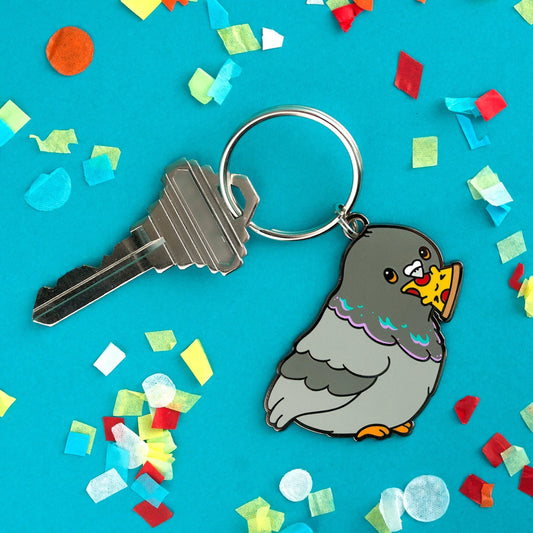 Pizza Pigeon Keychain