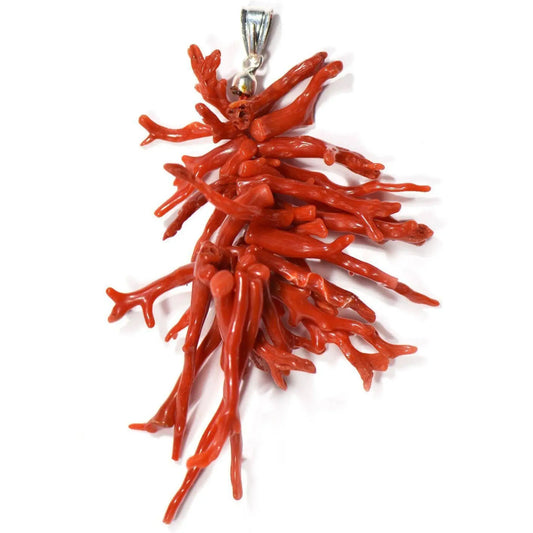 Ciondolo Rami - Corallo rosso ed Argento 925
